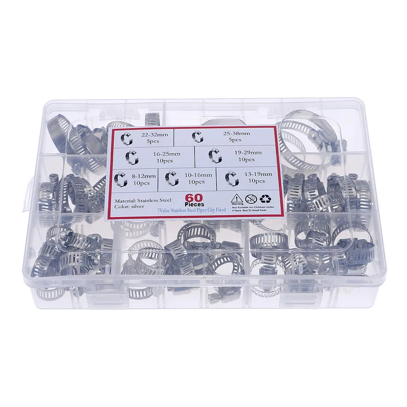Hose Clamp Assorted - Kit Assortito di 60 Morsetti a