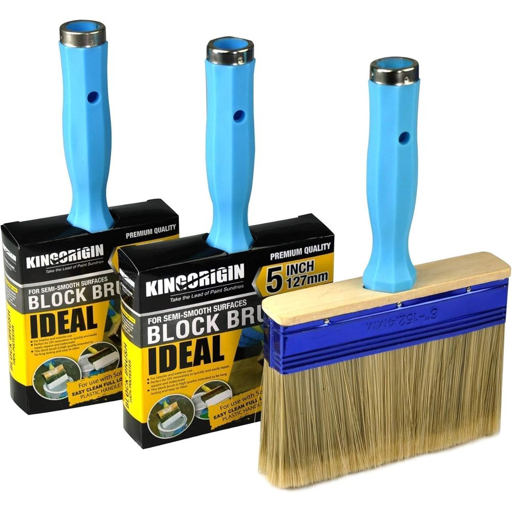 Wood Stain Brush - Set Triplo di Pennelli Resistenti per