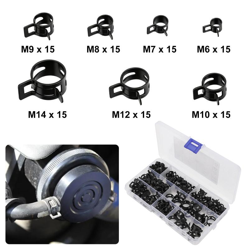 Hose Clamp Assorted - Kit Assortito di 105 Morsetti a
