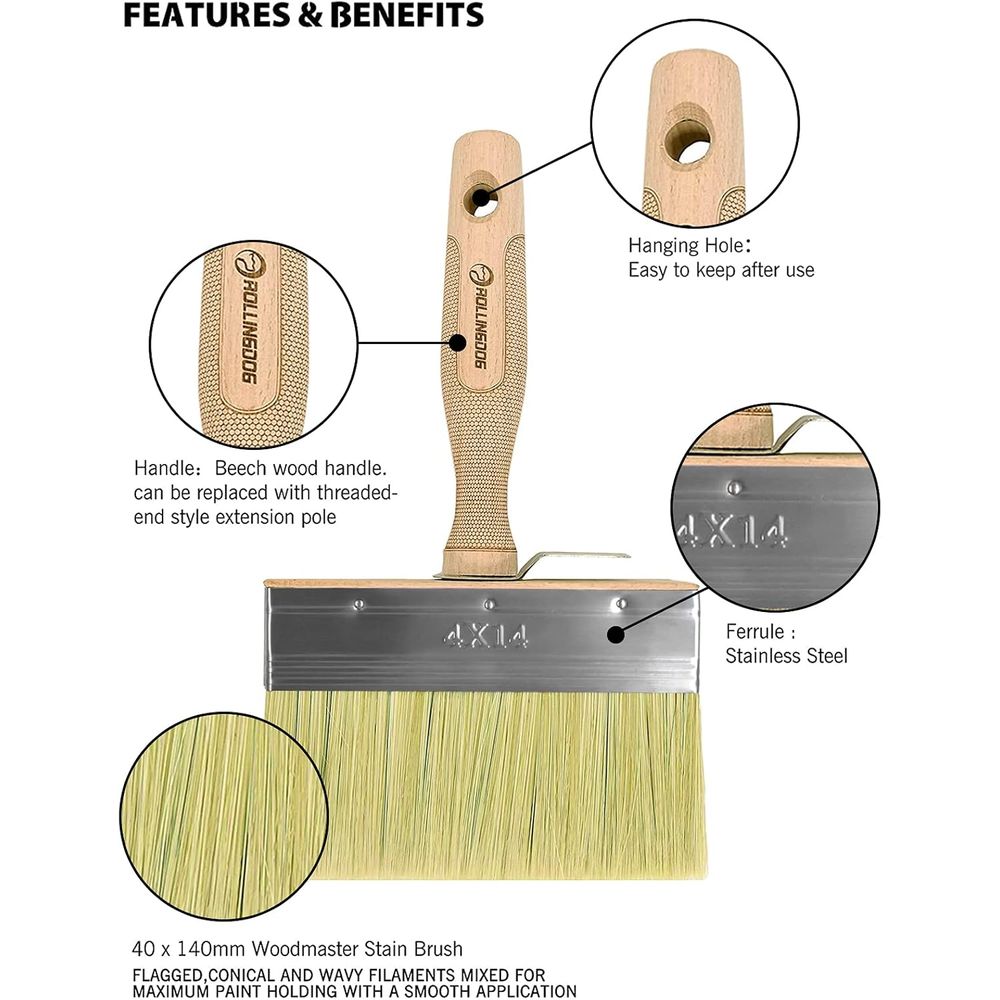 Pennello grande da 5,5 pollici - Wood Stain Brush recensione e prezzo
