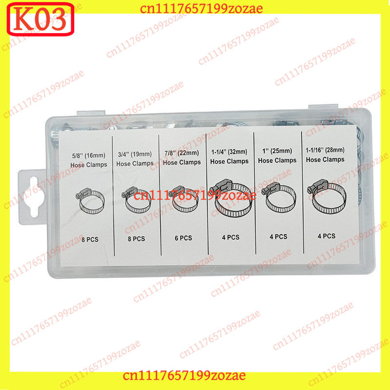 k3 Kit Assortito di 34 Pezzi d - Hose Clamp Assorted recensione e prezzo