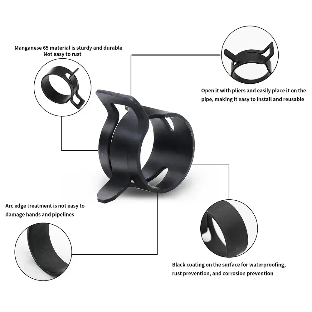 140 pz 6-22mm Nero Q673B Molla - Hose Clamp Assorted recensione e prezzo